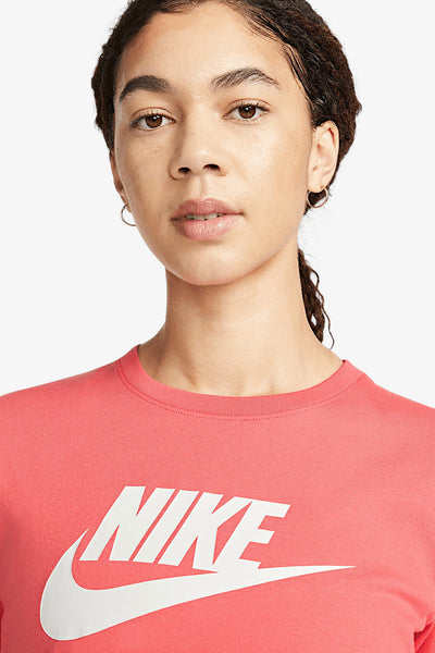 nike sportswear T-Shirt Big Logo Essentials Rosso Donna, foto 3