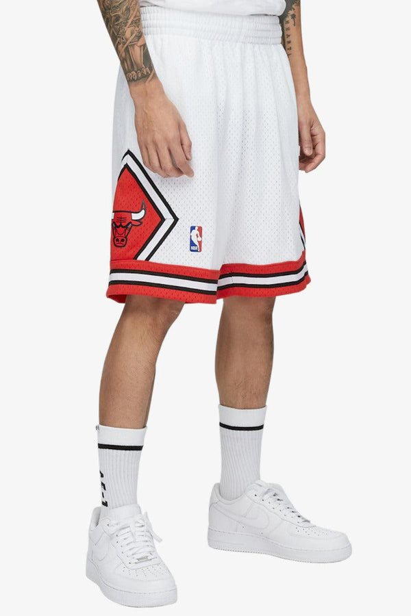 mitchell&ness Shorts Swingman NBA Chicago Bulls Bianco Uomo, foto 1