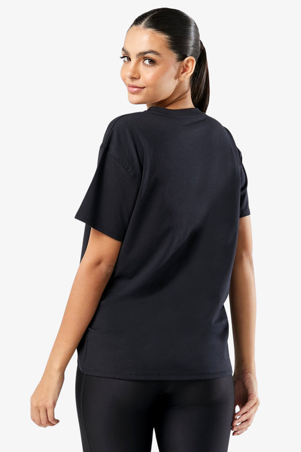 under armour T-Shirt Maniche Corte Essential Cotton Stretch Nero Donna, foto 4
