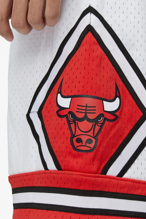 mitchell&ness Shorts Swingman NBA Chicago Bulls Bianco Uomo, foto 5