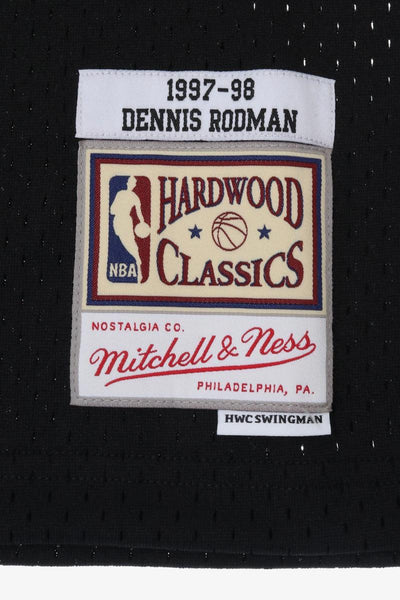 mitchell&ness Canotta Swingman NBA Chicago Bulls Dennis Rodman Nero Uomo, foto 6